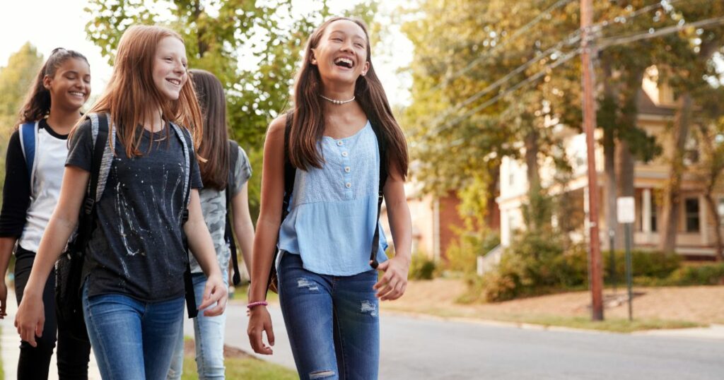 young girls in Alberta with Girls On Fire confidence programming